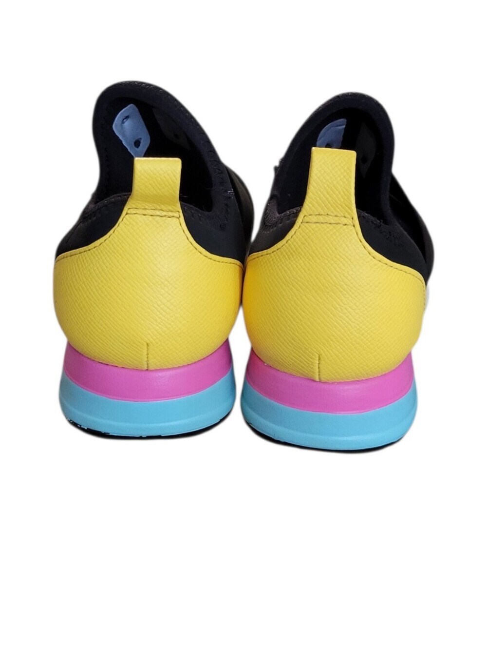 Aldo Men's Black Slip-On Sneakers with Yellow, Pink & Blue Accents - Picture 7 of 7